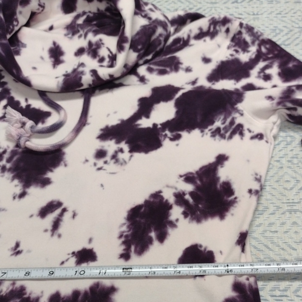 Lily & Lottie Women's Purple Tie-Dye Cowl Neck Sweatshirt - Picture 11 of 14